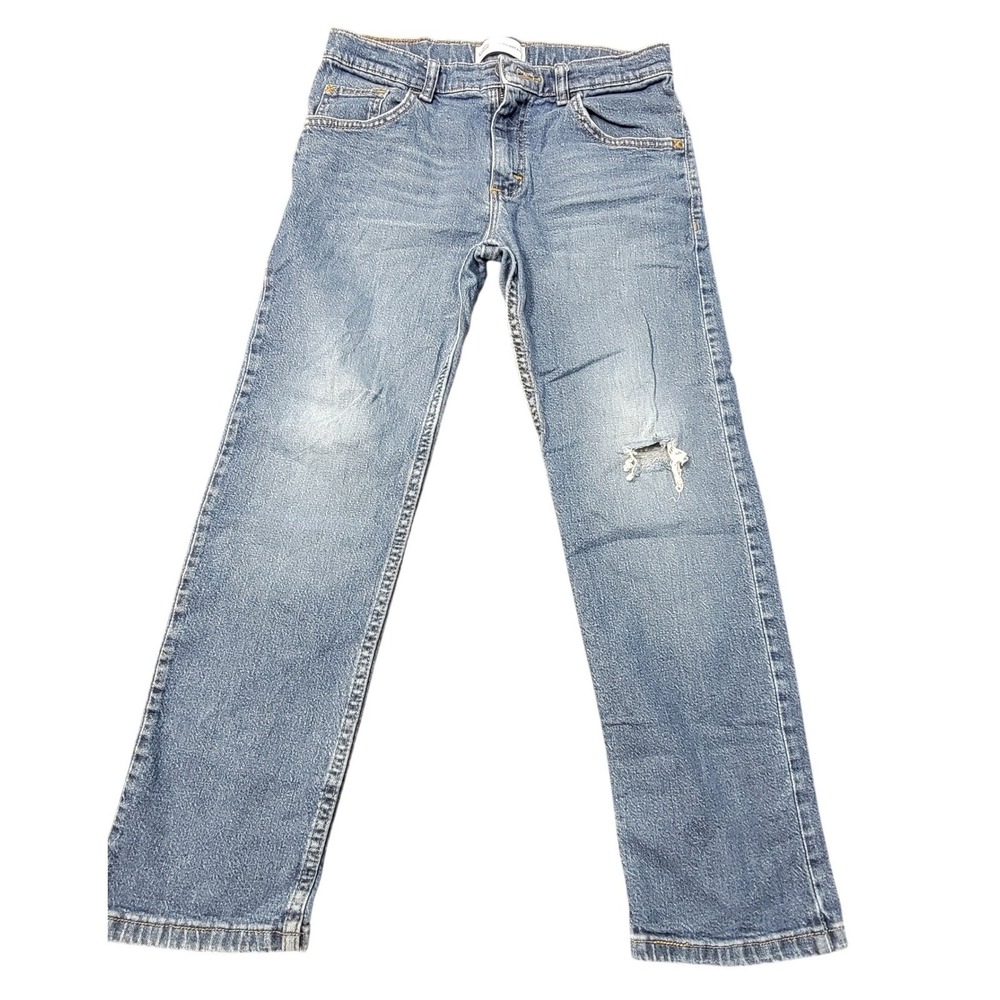 Wrangler Western Classic Straight Fit Distressed Bootcut Boy Jeans 12 Husky